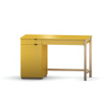 B-DES45 pojemne biurko z dwiema szufladami i szafką. Do wyboru: rozmiar, materiał i kolor. Stelaż z litego drewna.